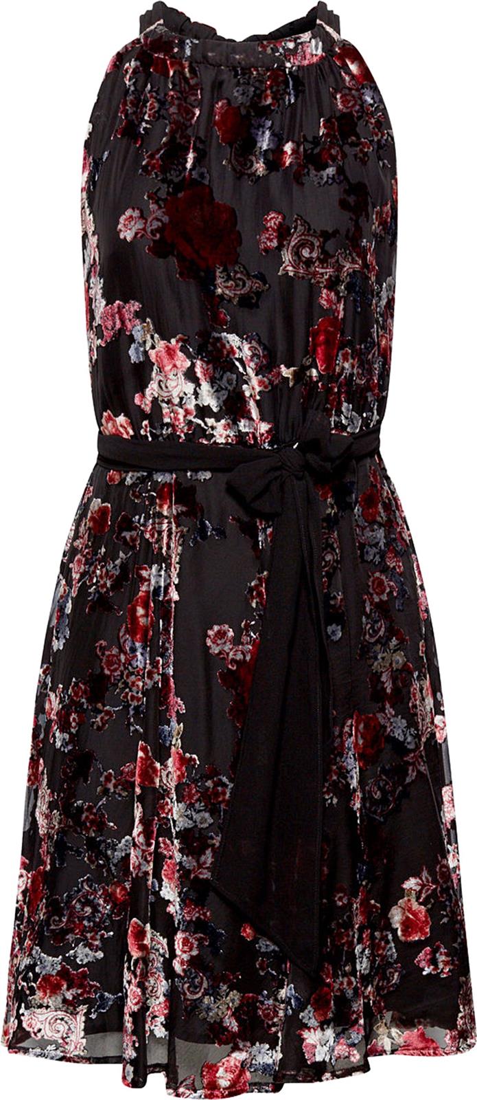 Esprit Abito Lungo In Chiffon Con Stampa, Maniche A Palloncino - Vestito Donna Primavera