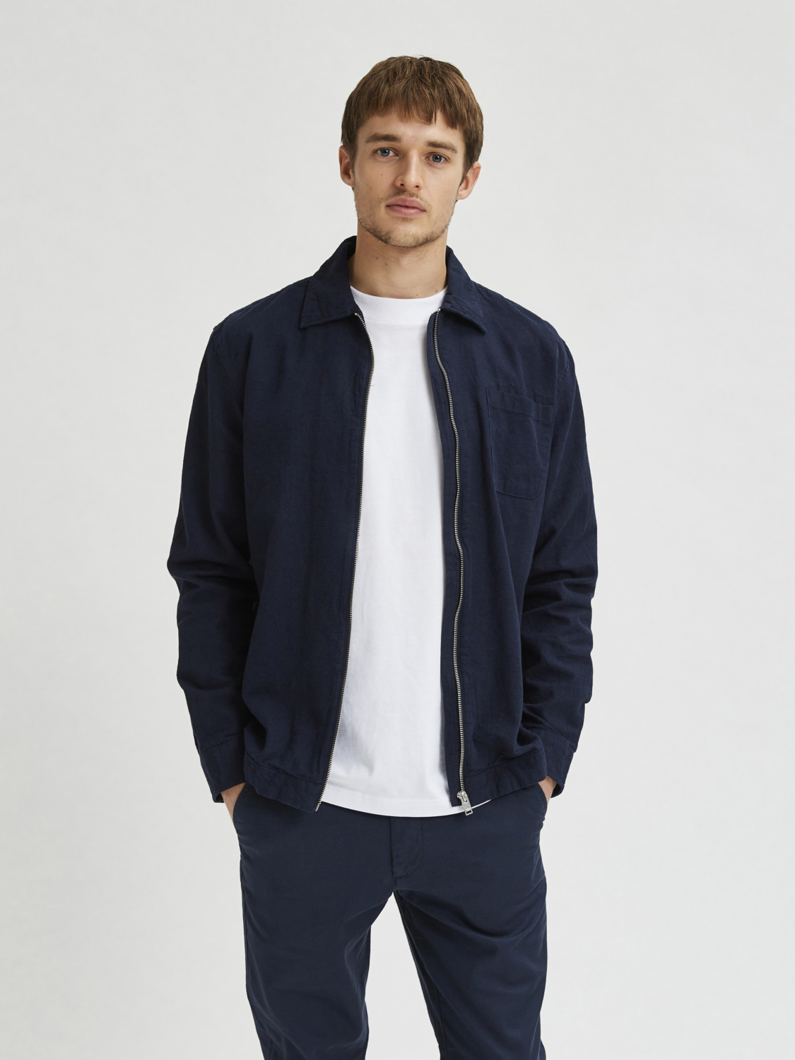 SELECTED ZIP UP OVERSHIRT - Anthonys Fashion