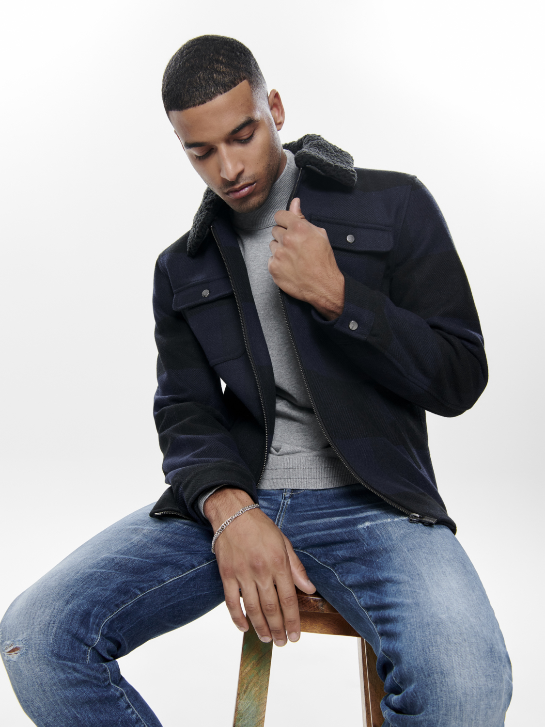 ONLY&SONS ROSS BUFFALO PLAID BUSH JACKET Anthonys Fashion